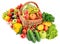 Fruit and vegetable in basket