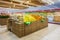 Fruit and vegetable department, fresh fruit crates freshly harvested