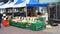 Fruit and vegetable market stall.