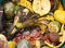 Fruit and vegetable peelings - Organic waste food leftovers