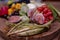 Fruit and vegetable platter, photographed at Babylonstoren Wine Estate, Franschhoek, South Africa