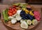 Fruit and vegetable platter, photographed at Babylonstoren Wine Estate, Franschhoek, South Africa