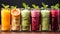 Fruit and Vegetable Smoothie Revitalize Your Day with a Freshly Pressed a Colorful Burst of Nutrient Goodness, Generative Ai