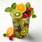 Fruit and Vegetable Smoothie Revitalize Your Day with a Freshly Pressed a Colorful Burst of Nutrient Goodness, Generative Ai