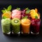 Fruit and Vegetable Smoothie Revitalize Your Day with a Freshly Pressed a Colorful Burst of Nutrient Goodness, Generative Ai