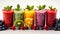 Fruit and Vegetable Smoothie Revitalize Your Day with a Freshly Pressed a Colorful Burst of Nutrient Goodness, Generative Ai