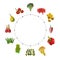 Fruit and vegetables clock