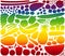 Fruit Vegetables Rainbow Gradient Colors