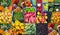 Fruit and Vegetables for Sale, Colourful Collage
