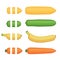 Fruit and vegetables seamless decoration brushes