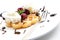 Fruit waffle and cream