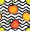 Fruit wave seamless pattern with apple. Food background