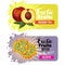 Fruit website banner with nectarine and kiwano
