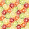 fruit yellow lemon green lime orange red grapefruit citrus tropical summer pattern seamless vector