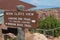 FRUITA, COLORADO - JUNE 23, 2016: Book Cliffs View Sign Along Rim Rock Drive in Colorado National Monument