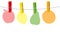 Fruits On Clothes Pins Apple Orange Pear Lemon