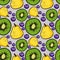 Fruits collection seamless patern for the background. A set of fruits for banners, textiles, wallpaper, wrapping paper