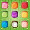 Fruits cube candy colorful match 3 game style.