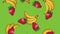 Fruits falling background HD animation