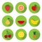 Fruits Flat Icons