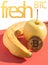 Fruits and golden bitcoin