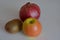 Fruits on isolated background pomegranate Apple Kiwi