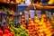 Fruits market, in La Boqueria,Barcelona famous marketplace