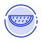 Fruits, Melon, Summer, Water Blue Dotted Line Line Icon