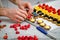 Fruits pastries making