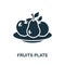 Fruits Plate icon. Monochrome simple Fruits Plate icon for templates, web design and infographics