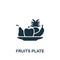 Fruits Plate icon. Monochrome simple Summer icon for templates, web design and infographics