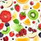 Fruits seamless pattern. Fruit background