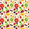 Fruits seamless pattern. Fruit background