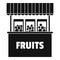 Fruits selling icon, simple style.