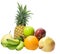 Fruits set on white isolated Pineapple,apple,banana,pomegranate