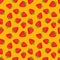 Fruits strawberries seamless patterns vector