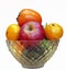 Fruits in vase isolated