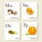 Fruits and vegetables alphabet cards