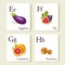 Fruits and vegetables alphabet cards