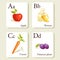 Fruits and vegetables alphabet cards