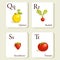 Fruits and vegetables alphabet cards