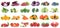 Fruits and vegetables collection isolated apples bell pepper ora