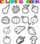 Fruits and vegetables for coloring