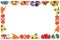 Fruits and vegetables copyspace frame border copy space apple or