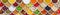 Fruits and vegetables food background spices ingredients banner from above