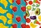 Fruits and vegetables group pattern