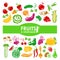 Fruits and vegetables icons