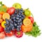 Fruits and vegetables isolated on a white background