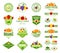 Fruits and Vegetables Logo, Labels, Fruits and Vegetables Icons