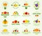 Fruits and Vegetables Logos, Labels and Design Elements